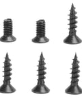 Black screws of various sizes for Soft Closing Hinges For Aluminum Frame Cabinets And Glass Doors With Adjustable Enlarged Base