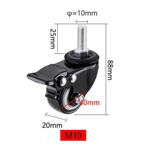 Heavy Duty Steel Plate Casters Five Pack 22Mm Universal Swivel Ball Wheels Built Tough For Conveyor Belts And No Sweat Furniture Moves Smooth Gliding 150Kg Load Rating, detailed view of caster dimensions.