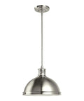 Pratt Street Two Light Pendant in Brushed Nickel Modern Metal Fixture for Wet Locations, cETL Listed, Energy Star Qualified
