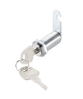Tumbler Cam Lock Set 1-3/8 Inch Cylinder Length Fits 1-1/8 Inch Panel Thickness Keyed Different Zinc Alloy Chrome Plated with Keys