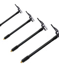 Badass Heavy Duty Nylon Wrapped Rubber Car Tire Air Inflator Hose Extension Tube Adapter Locking Chuck Secure Threaded Nozzle With Snug Seal Quick Connect Release For Bike Motorcycle Pump Valve System Easy Swapping And Tight Pressure Guarantee, set of 4