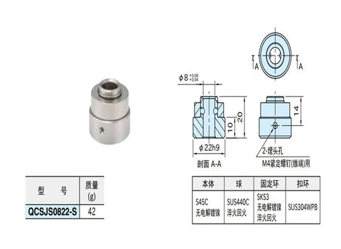 Rock Solid Built In Clamping Fixture With Adjustable Grip showing design and dimensions for industrial use