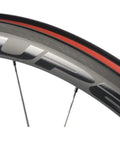 Close-up of 50mm Carbon Clincher Wheelset For 700C Road Bikes, 3K matte finish, glossy black decal, 23mm rim width