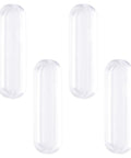 Clear PU Self Adhesive Recessed Finger Pulls 4 Pack Oval Sliding Door Handles for glass doors, cabinets, and drawers