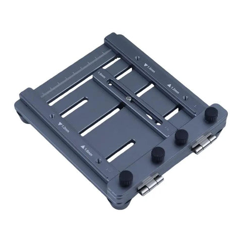 Top view of CNC Solder Paste Stencil Printer Kit With Dual-Sided PCB Fixture And Laser-Etched Scales, Tool-Free Clamping For SMT.