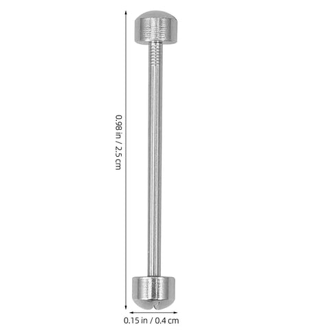 Two Pack Screw In Metal Watch Band Pins 0.98 X 0.15 Inch Replacement Link Rods for Sturdy Watch Straps Handy Repair Tools