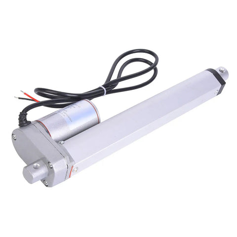 Top Shelf Electric Linear Actuator 300N High Speed 12Vdc with limit switches, aluminum body and motor for automation.