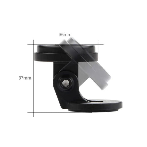 Side view of angle adjustable bike computer mount stem top cap holder, 36mm width, 37mm height, for Garmin Edge Wahoo Elemnt Bryton
