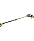 Powerful 20V Max XR Pole Saw with fifteen foot reach for tree trimming tackle tall limbs brushless motor durable bucking strip