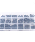 125 Piece Rubber Grommet Seal Ring Kit With Plastic Storage Box For Faucets And Hoses, Heavy Duty Black Gaskets For Auto And Door Sealing, Replace Worn Or Broken Grommets, Heat Resistant Elastic Rubber Seals in plastic organizer box
