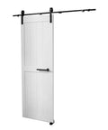 Heavy Duty Barn Door Hardware Kit 6.6 Foot Track System With 330 Pound Capacity Ultra Quiet Soft Close Sliding Hardware
