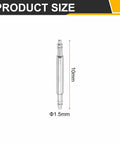 Straight Up Premium Stainless Steel Watch Spring Bars 10Mm Wide With 1 5Mm Thickness 8 Piece Kit showing size and detail.