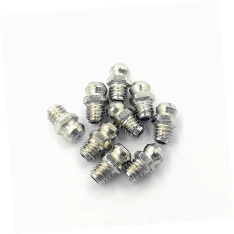 Assorted fittings from Grease Fitting Kit With All In One Grease Gun Nozzles For Lubricating Bearings And Machinery