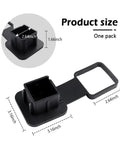 2 Inch Trailer Hitch Cover Rubber Dust Cap For 2x2 Receiver dimensions and size details in black color