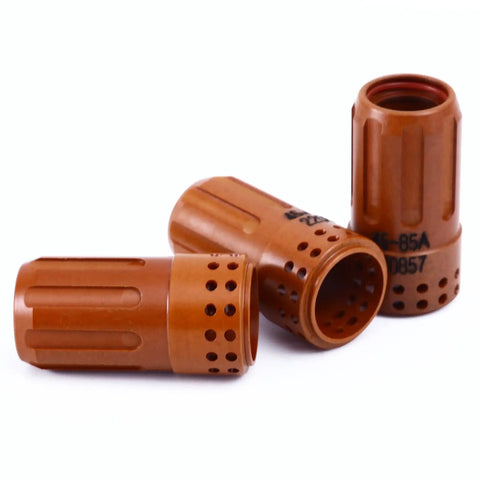 10 Pack 220857 Swirl Ring Replacement Kit For PMX 45XP 65 85 105 Plasma Cutting Torch, OEM Grade, shown in detail view