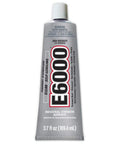 Hi Visc 3.7-Ounce Adhesive Go-To Bond tube with E6000 label, suitable for tough projects and versatile material bonding.