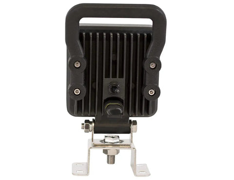 Rear view of 4 Inch Square LED Flood Light With Switch And Handle For Off Road Use Beefy Wide Flood Beam For Work Trucks Trailers ATVs