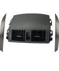 RARAYC dashboard trim kit for Toyota Corolla 2008–2013, gray center A/C vent panel with left and right trim strips (front view)