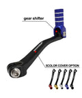 Folding Gear Shifter Lever For 50cc To 125cc Pit Bikes And Dirt Bikes CNC Aluminum 6061T6 with blue tip and color options