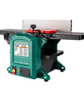 12 Inch Combo Planer Jointer With Helical Cutterhead 1.5 Hp Motor Built Tough Shop Ready Workhorse at an angle, showing features and controls.