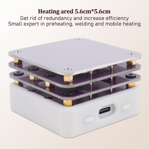 65W Mini Hot Plate Soldering Station For SMD Preheating And Desoldering with LED display and compact design