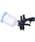 Complete Heavy Duty Hvp Spray Gun Kit With 1.7Mm Precision Nozzle And 600Ml Reusable Paint Cup For Automotive Painting and wood finishing view from side.
