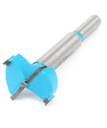 Hinge boring drill bit for wood, 28mm diameter, blue coated cutting head, metal shank