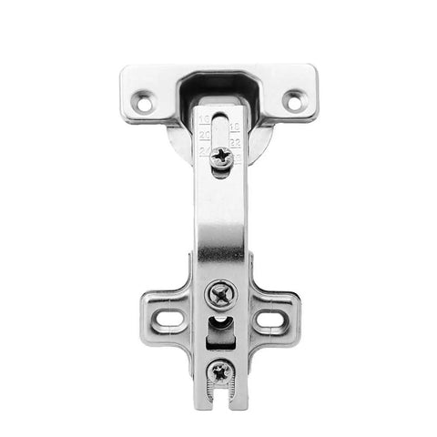 135 Degree Corner Folded Cabinet Door Hinge For Kitchen And Bathroom Silver Finish Adjustable Metal Hardware 1 Piece front view