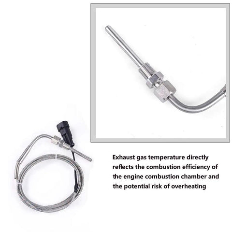 Exhaust Gas Temperature EGT Gauge And Turbo Boost Vacuum Gauge Kit For Real Time Engine Monitoring, Keeps Your Turbo Under Control, Prevents Overheating, Boost Leak, And Performance Optimization For Cars, Trucks, And SUVs. stainless steel probe