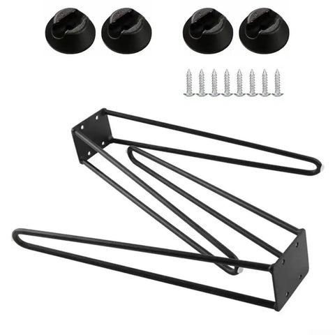 Beefy Foldable Iron Table Legs With Rubber Feet Industrial Modern DIY Desks And Coffee Tables 2 Pack 16 Inch Tall Heavy Duty