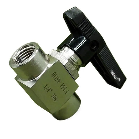 Heavy Duty 1 Inch BSPP Female Ball Valve Crafted From 304 Stainless Steel with black handle for water or fuel flow control