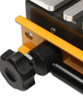 Close-up of the control knob on the Pro Grade Dovetail Jig With Half Inch Template And Heavy Duty Gripper Tool.