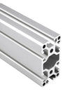 4080 Aluminum Profile Extrusion 8mm T Slot 6063 T5 Anodized Linear Rail For CNC Machine And 3D Printer European Standard Available In 800mm 900mm And 1000mm Lengths Heavy Duty DIY Metalworking Part, silver extrusion end view