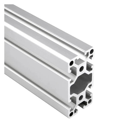 4080 Aluminum Profile Extrusion 8mm T Slot 6063 T5 Anodized Linear Rail For CNC Machine And 3D Printer European Standard Available In 800mm 900mm And 1000mm Lengths Heavy Duty DIY Metalworking Part, silver extrusion end view