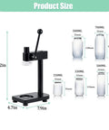 Heavy Duty Manual Can Sealer Machine For Aluminum And Plastic Cans With Adjustable Height Cup Sealers dimensions