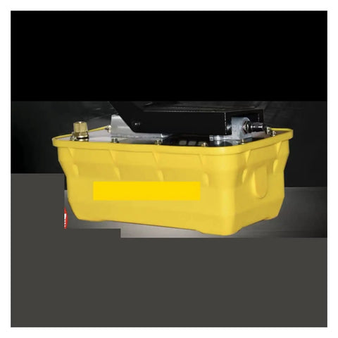 Heavy Duty Workhorse Air Over Hydraulic Foot Pump For Air Brake Bleeding And Cylinder Testing Crushes 70 Mpa Peak Pressure With Spacious 2 Point 3 Liter Tank Easy Hand Pedal Operation And Rapid Two Stage Relief Valve