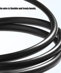 Slick Touch Dimmer Power Extension Cable With Heavy Duty Flexible PVC Cord coiled showing flexibility for easy routing in lighting projects.