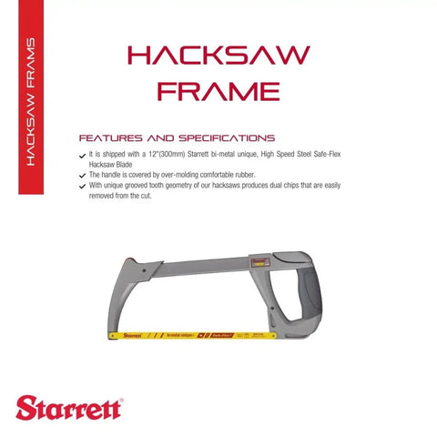 Beefy High Tension Hacksaw Frame With Bi-Metal Safe-Flex Blade, 28000 PSI Tension, 12-Inch Blade on display