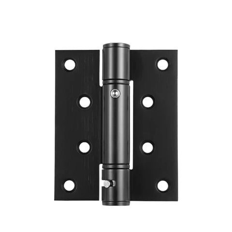 Invisible Door Self Closing Hinge Set Dark Wood Finish 5 Inch Gold Color Steel Spring Closer with Self Rebound Positioning