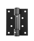 Invisible Self Closing Door Hinge Steel Hidden Door Closer With Spring Return, 4 Inch, Durable Steel, Black, Front View