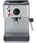 Smooth Pull Manual Espresso Maker Crafted From Premium Stainless Steel, 53 oz tank, control knobs, ideal for brewing espresso.