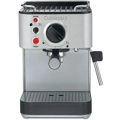 Smooth Pull Manual Espresso Maker Crafted From Premium Stainless Steel, 53 oz tank, control knobs, ideal for brewing espresso.