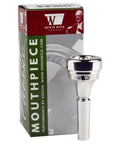 Classic Tenor Horn Mouthpiece Silver Plated With V Type Backbore For Rich Clear Sound And Precise Articulation Perfect For Brass Band Or Solo Performances, silver-plated mouthpiece in box