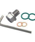 Heavy Duty Stainless Steel Oil Pan Drain Plug Repair Kit M12x1.5 Self Tapping With O Ring For Your Car To Stop Leaks And Fix Thread Damage Fast, with Allen key and seals