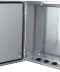 Stainless Steel Junction Box IP67 Weatherproof Enclosure For Indoor Outdoor Use Wall Mounted Project Box with open door and mounting plate