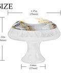 Straight Up Sleek 4 Pack White Marble Cabinet Knobs Rock Solid Round Drawer Pulls With Screws For Dressers Cupboards And Closets dimensions 1.37in wide.