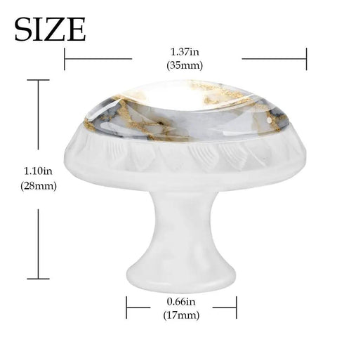 Straight Up Sleek 4 Pack White Marble Cabinet Knobs Rock Solid Round Drawer Pulls With Screws For Dressers Cupboards And Closets dimensions 1.37in wide.