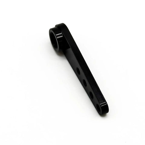 5 Pack Aluminum 25 Tooth Servo Horn 37mm M2.5 Threads For RC Cars And Trucks CNC Machined Aluminum Arm Black Side View