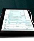 Sharp Letter Sized Digital Signature Tablet Boasting A Blazing 1080p Hd Backlit Display Mated To A Rugged Adjustable Stand delivering a clear interface for signatures.