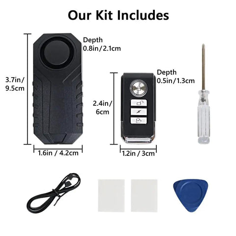 Crazy Loud 113dB Bike Alarm With Remote For Anti Theft Wireless Vibration And Motion Sensor IP55 Waterproof Bicycle Motorcycle Bell KS SF22R Three Volume Levels For Outdoor Security